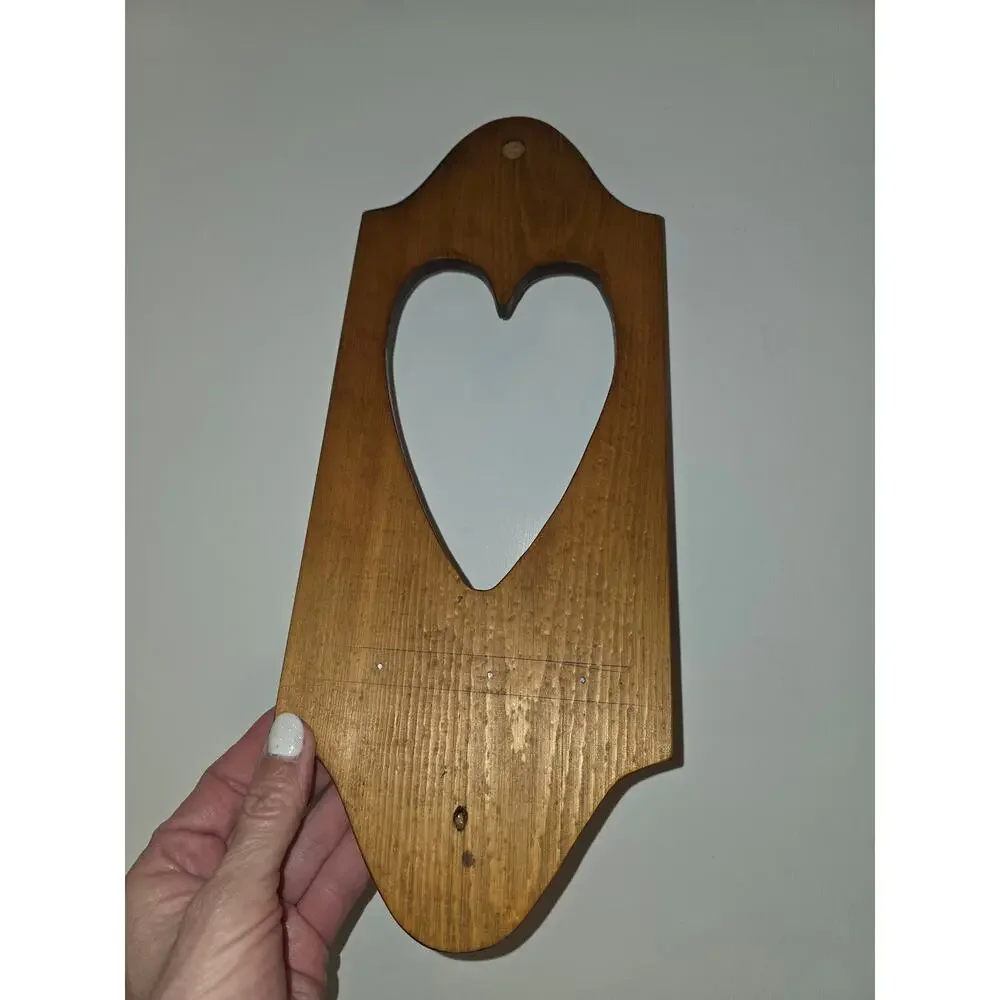 Vtg Heart Cutout Wall Shelf Peg Cottagecore Farmhouse Rustic Nostalgia 80s 90s